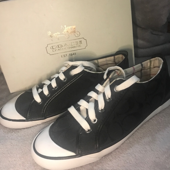 women's black coach sneakers